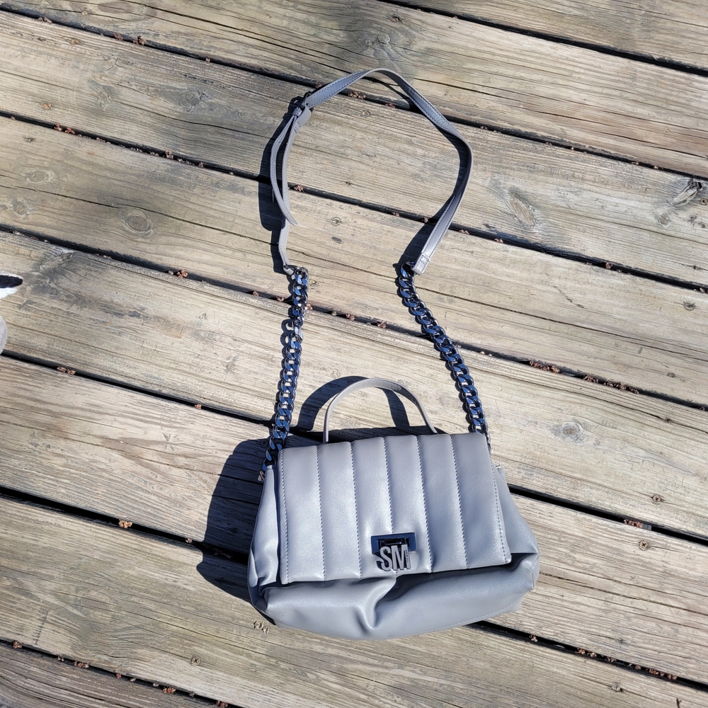 Steve Madden Gray Quilted Shoulder Bag